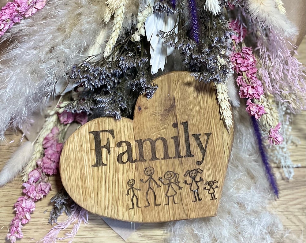 Oak handmade gift for any special occasion, Birthdays, Weddings, Christmas