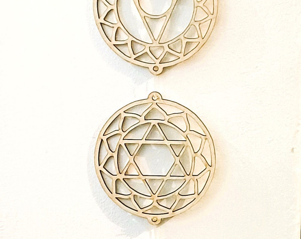 Chakra Wooden Wall Decor, Chakra Wall Art, Chakra Symbols Set of 7