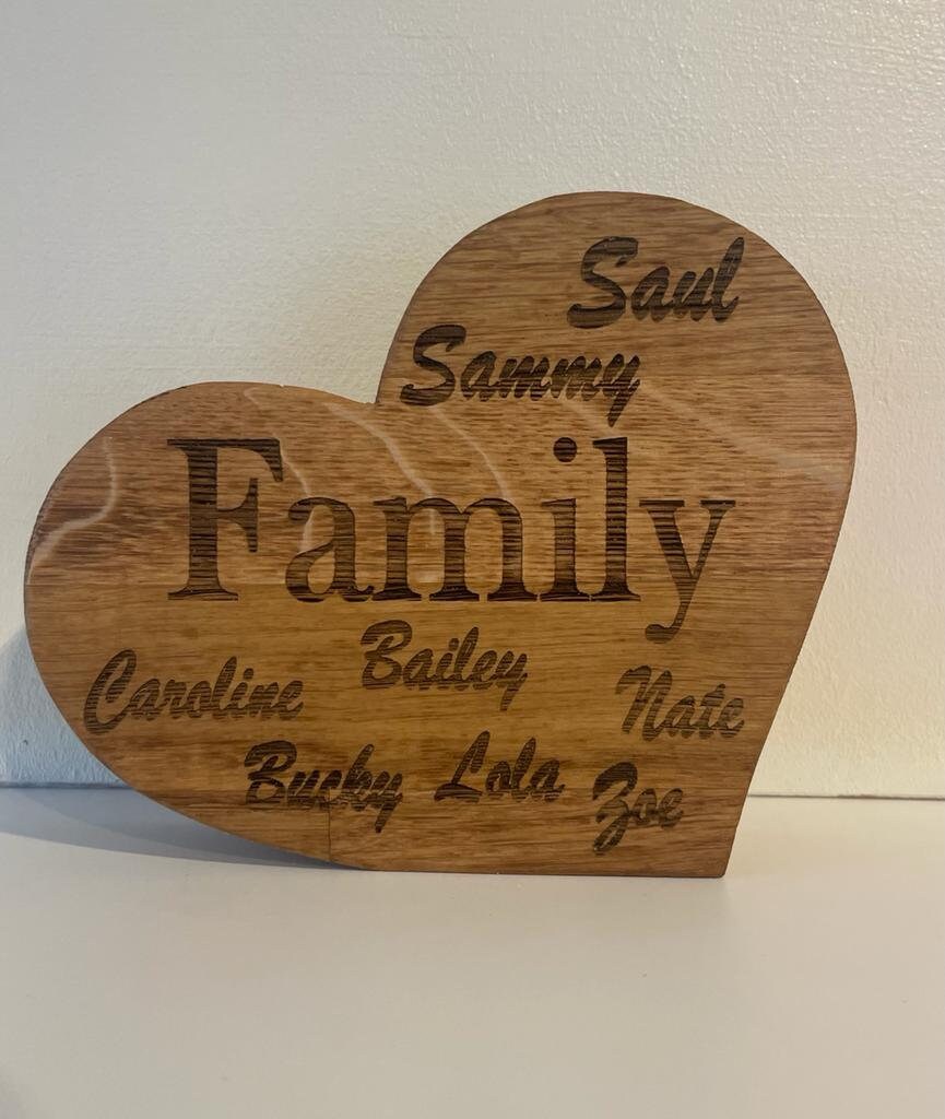 Oak handmade gift for any special occasion, Birthdays, Weddings, Christmas