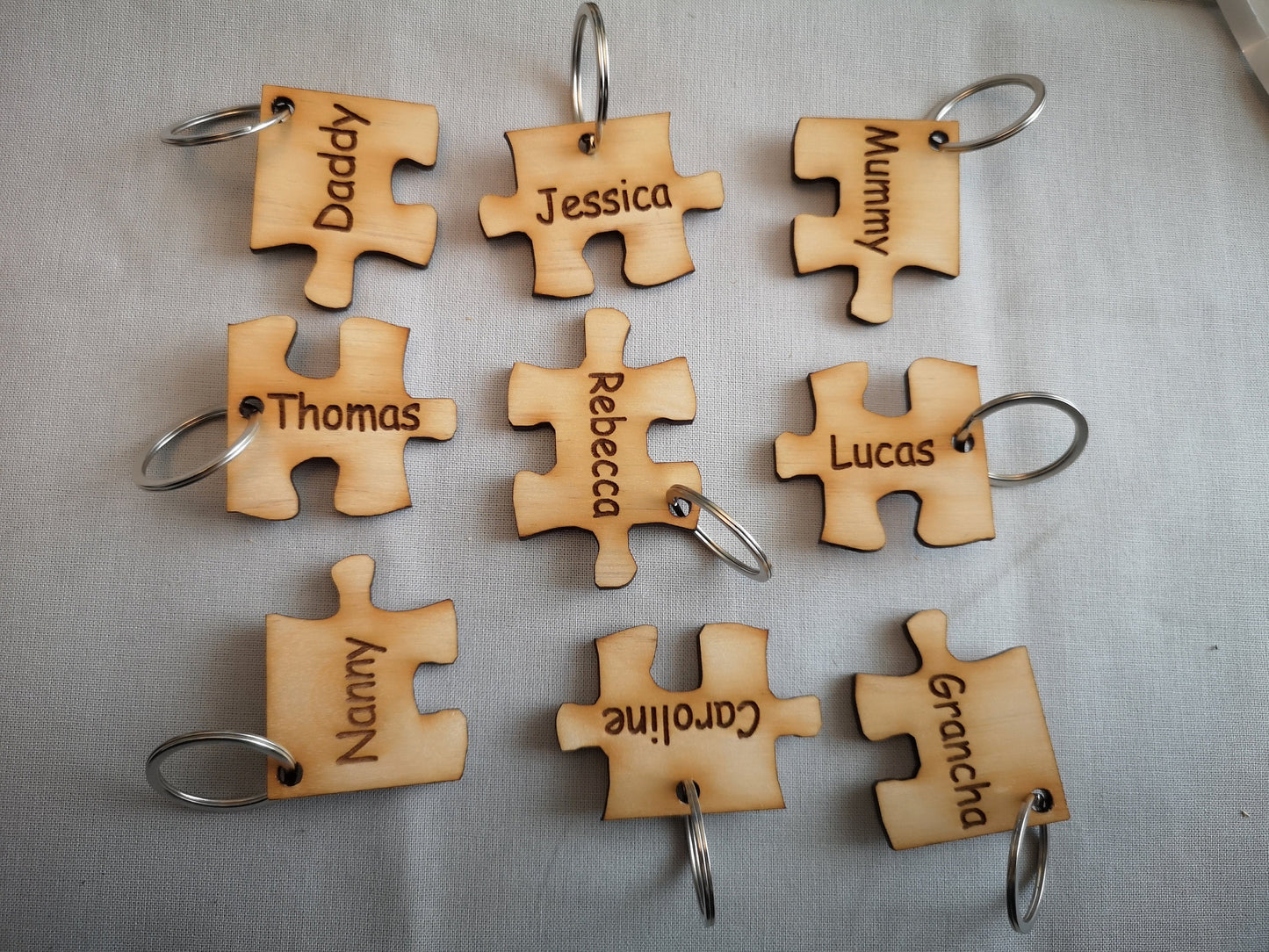 Handmade personalised keyrings for any special occasion. Family gifts Wedding gifts wedding favours