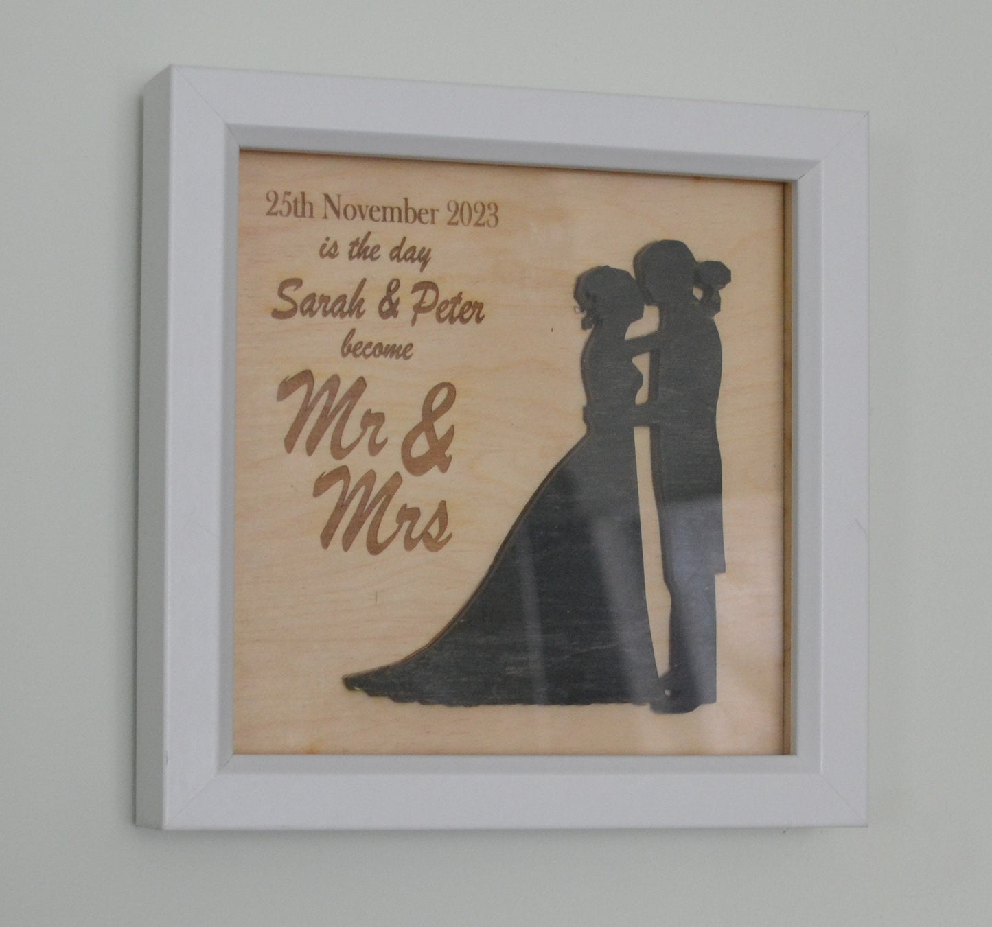 Wedding gift, unique handmade personalised picture