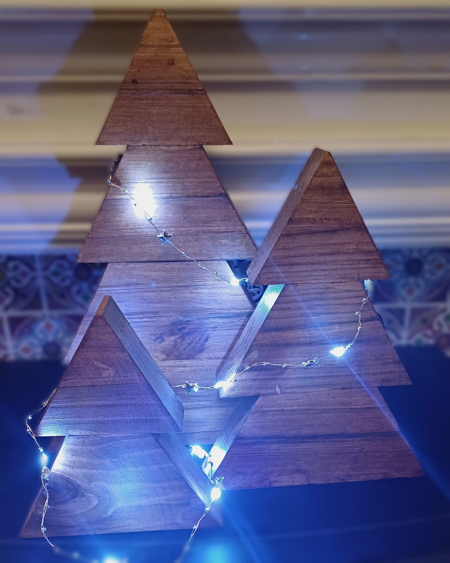 Handmade Wooden Christmas Tree Set