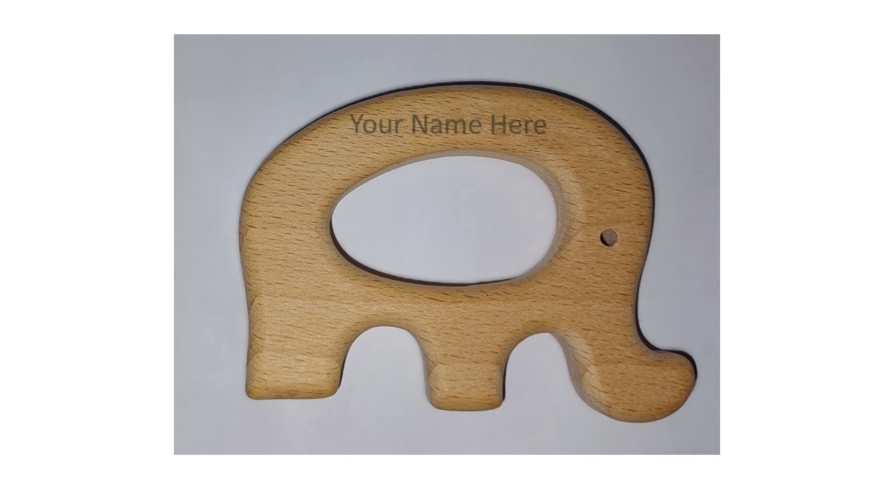 Wooden Natural Organic montessori personalised teething sensory rings