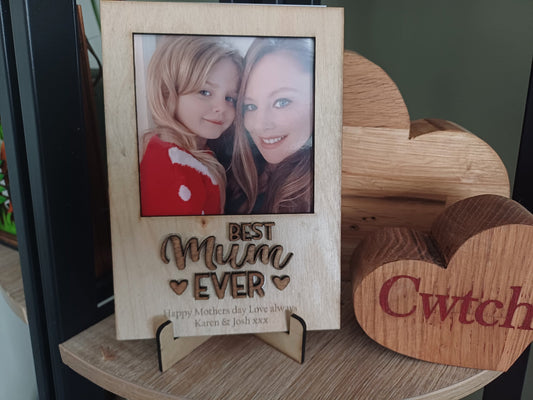 mothers day picture frame, gift for mum, personalised, laser cut, engraved gift,