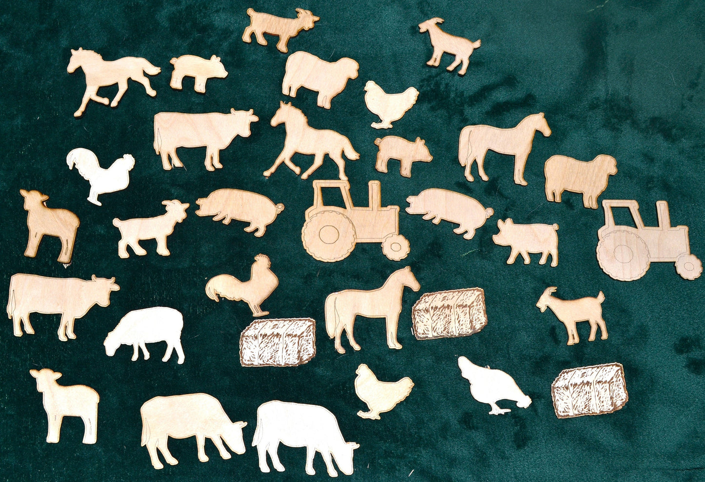 Farmyard craft shapes, farmyard animals, wooden animals, wooden craft shapes, arts and crafts, craft kits for kids,