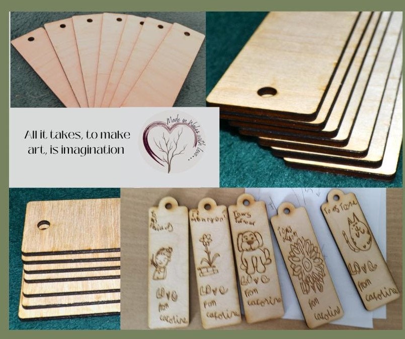 Bookmark blanks, bookmark blank sets, wooden bookmarks, wooden craft sets