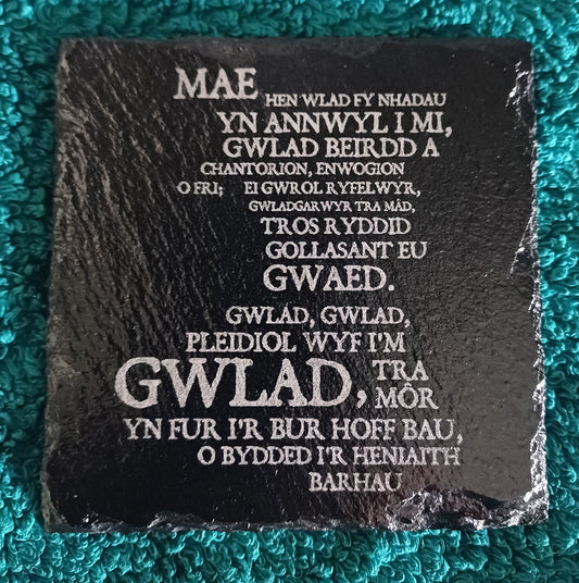 Welsh slate gift, welsh slate quote, Wales, Drinkware, home decoration,