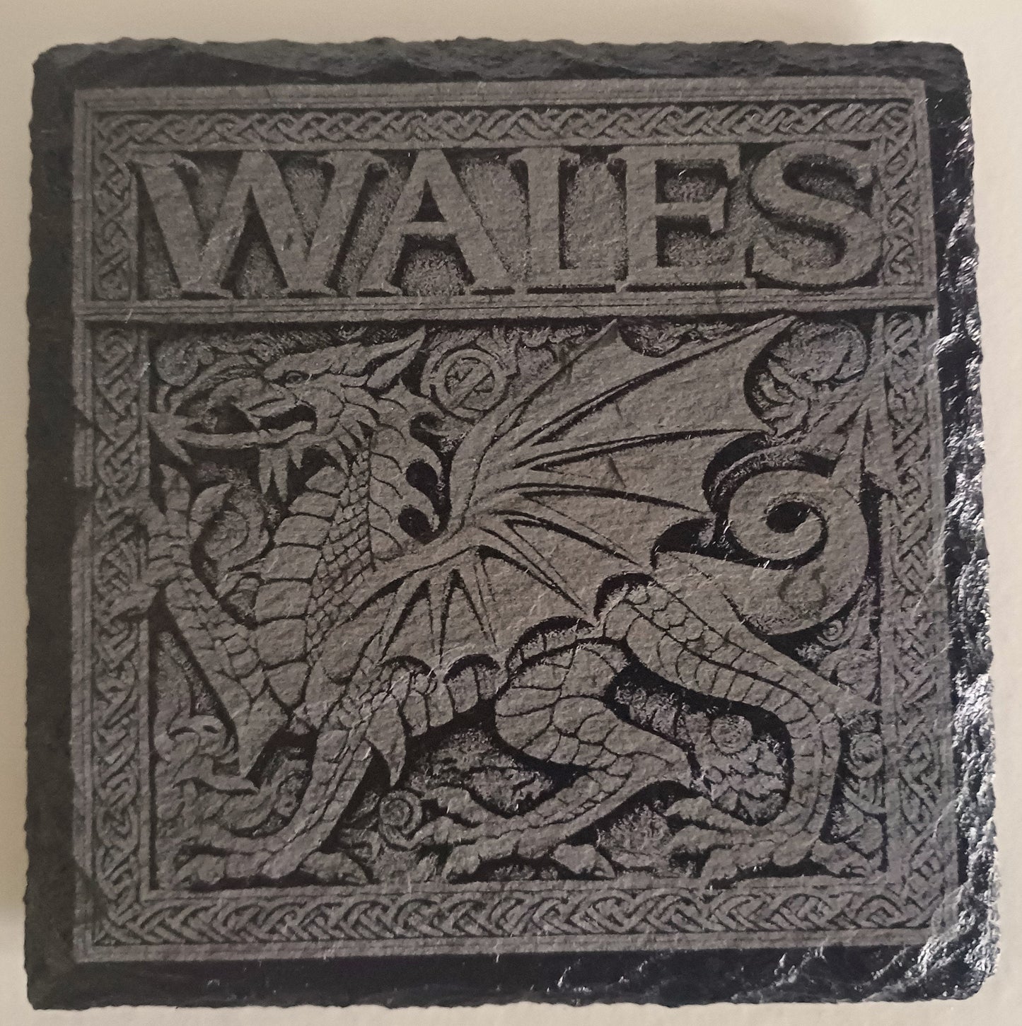 slate coasters, welsh dragon slate coasters, decorative coasters