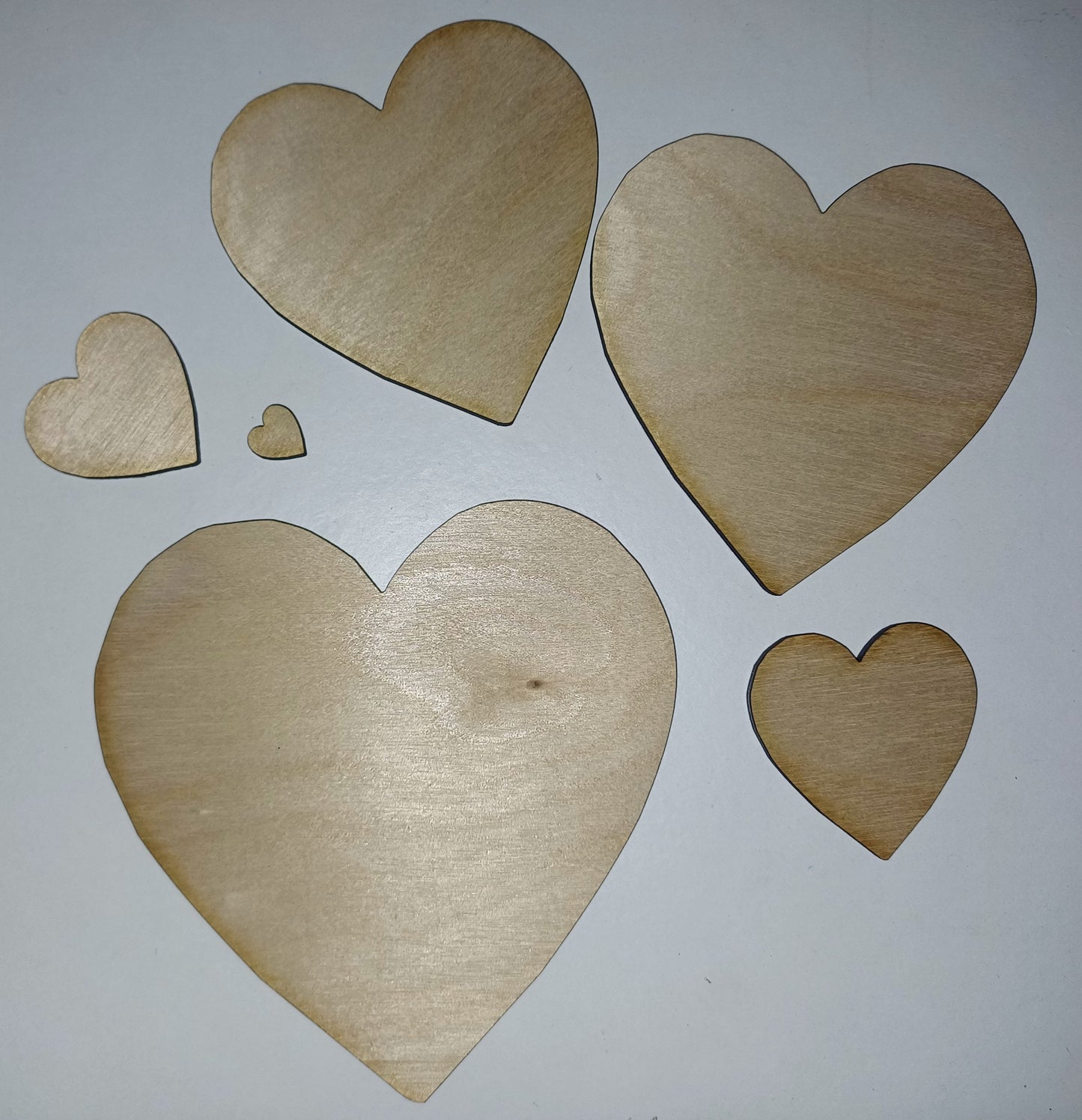 10 x wooden heart craft shapes, craft shapes, heart shapes, heart outline, plywood craft shapes