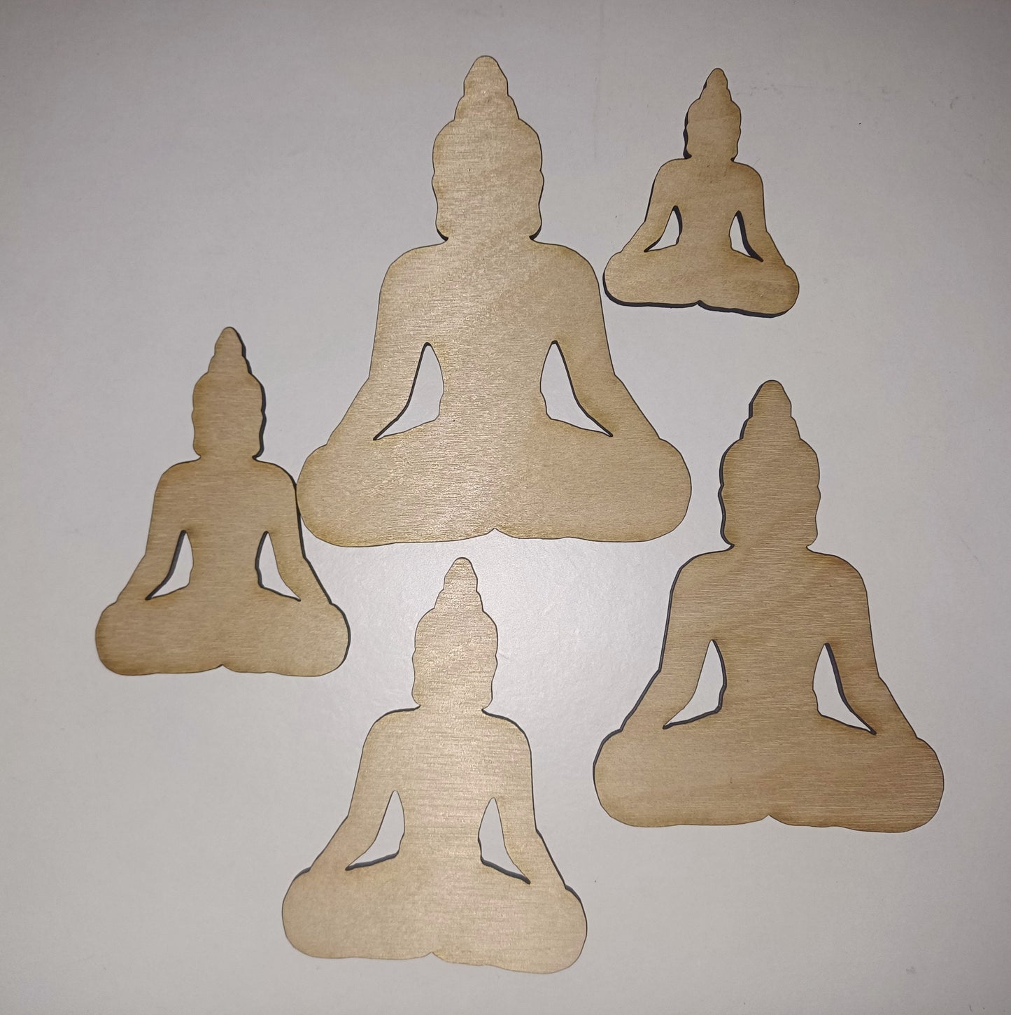 10 x Buddha wooden craft shapes, wooden craft shapes, wooden Buddha shapes, plywood craft shapes, plywood Buddha shapes