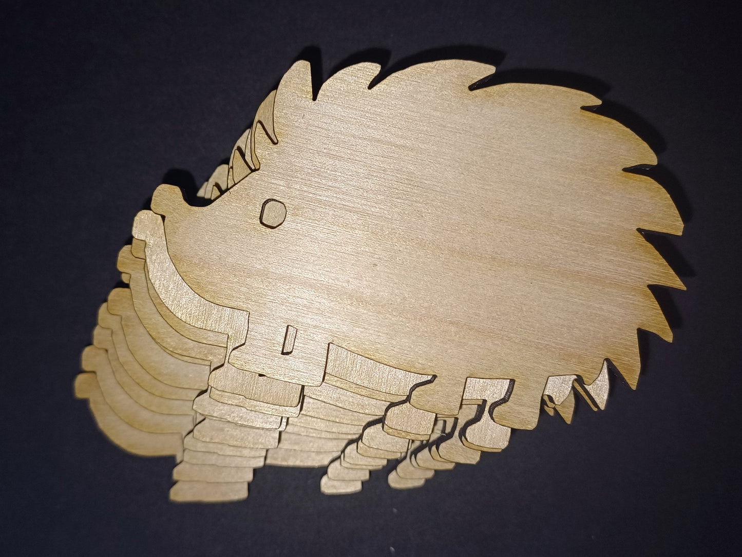 set of 10 wooden Hedgehog craft shapes, hedgehog craft shapes 3mm wildlife woodland plywood