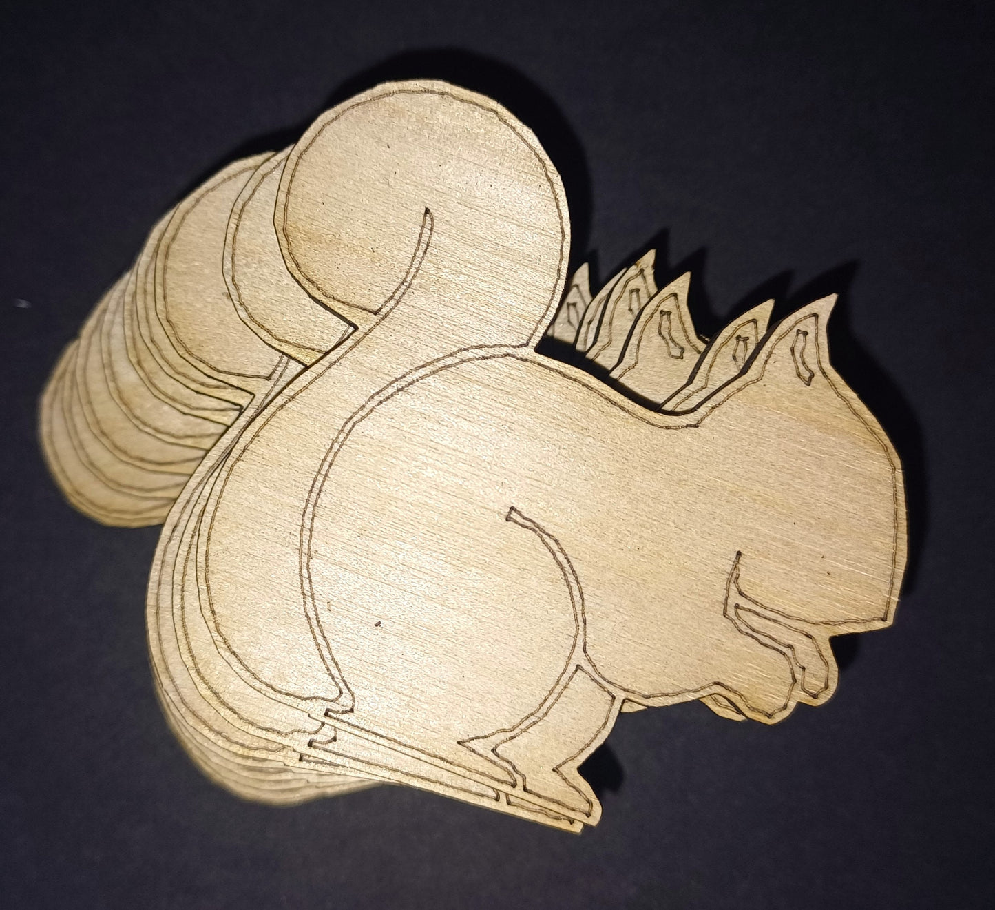 10 x Squirrel Craft shapes 3mm plywood lasercut wildlife woodland nature