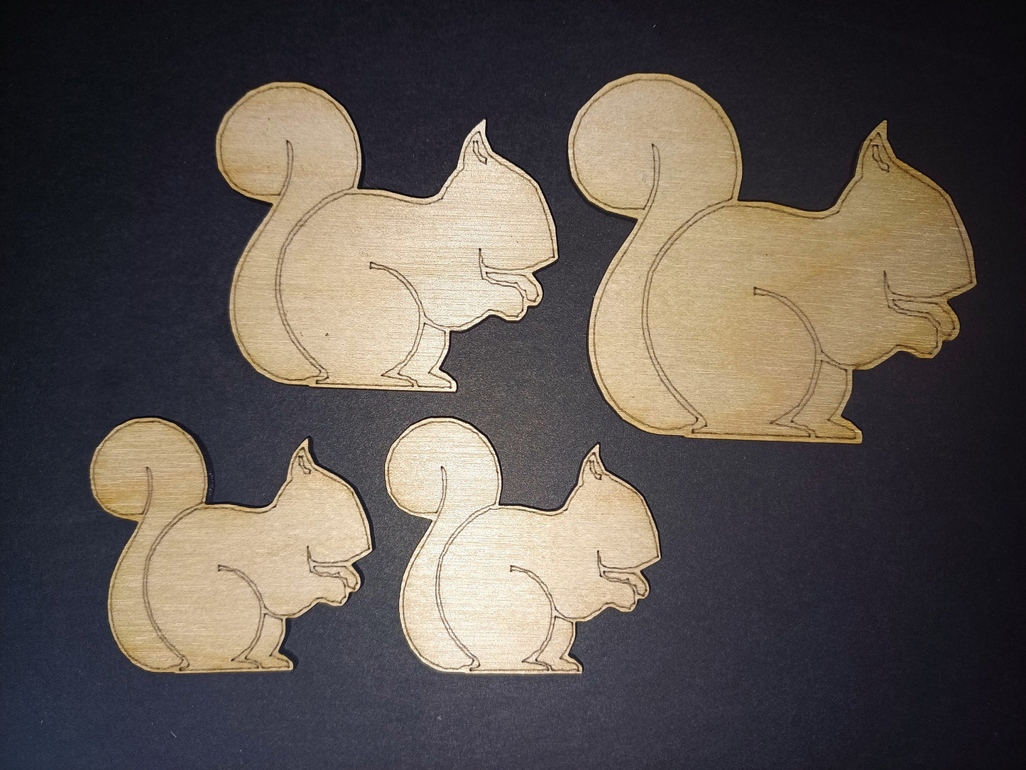 10 x Squirrel Craft shapes 3mm plywood lasercut wildlife woodland nature