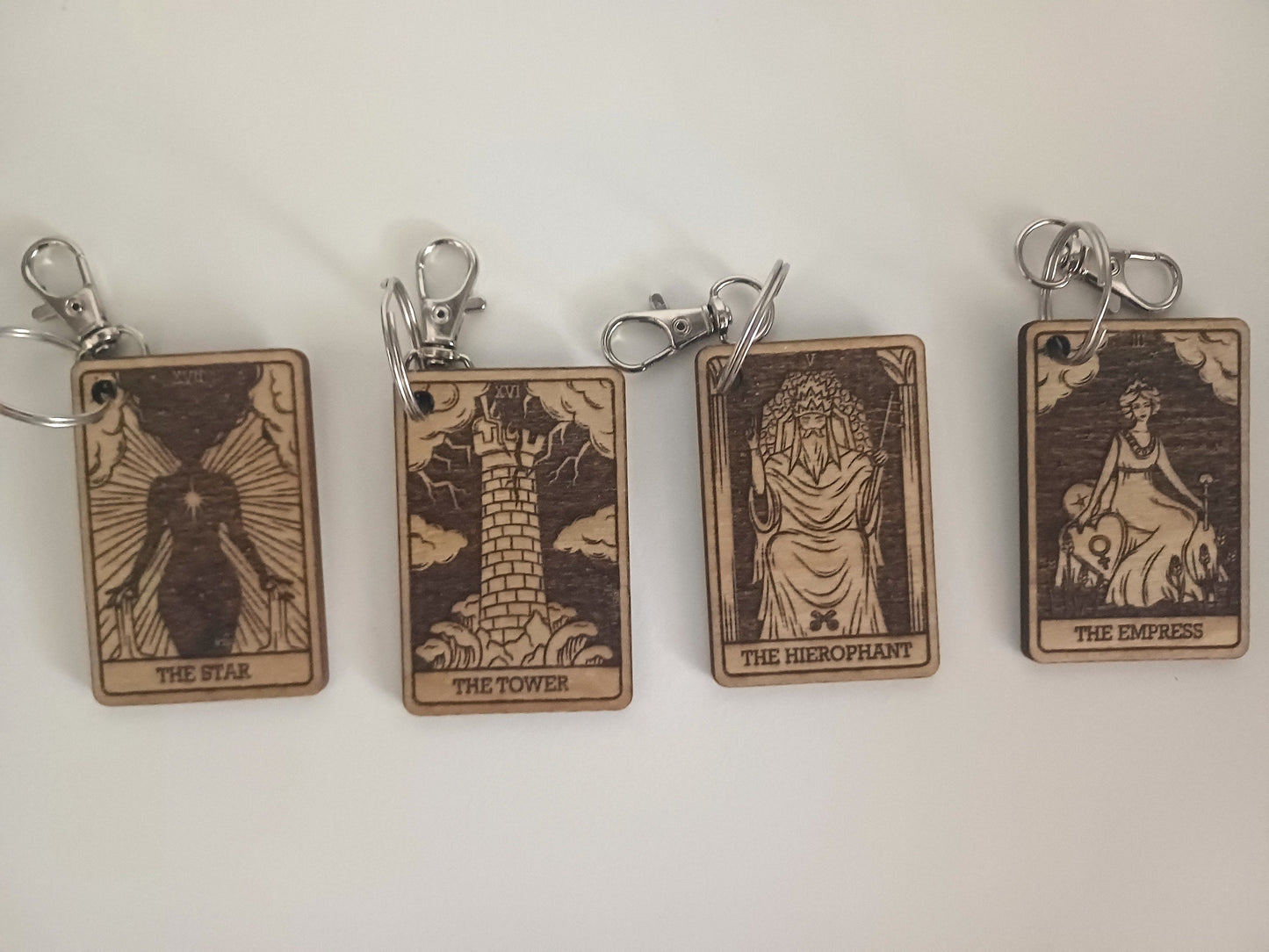 Tarot major arcana keyrings witchcraft spirituality