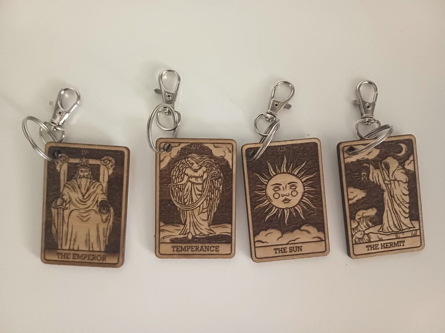 Tarot major arcana keyrings witchcraft spirituality