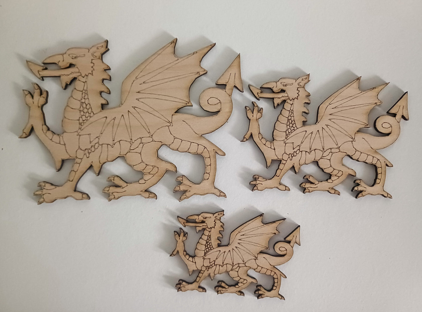 10 x Wooden welsh dragon craft shape, wooden dragons, wooden craft shapes, Wales, Welsh dragon, crafting, arts and crafts