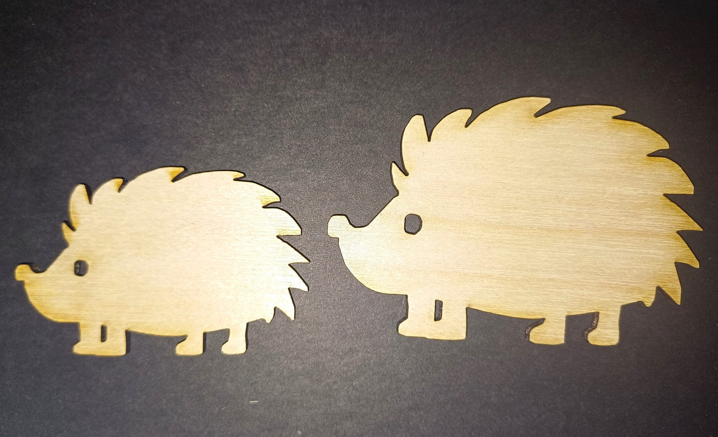 set of 10 wooden Hedgehog craft shapes, hedgehog craft shapes 3mm wildlife woodland plywood