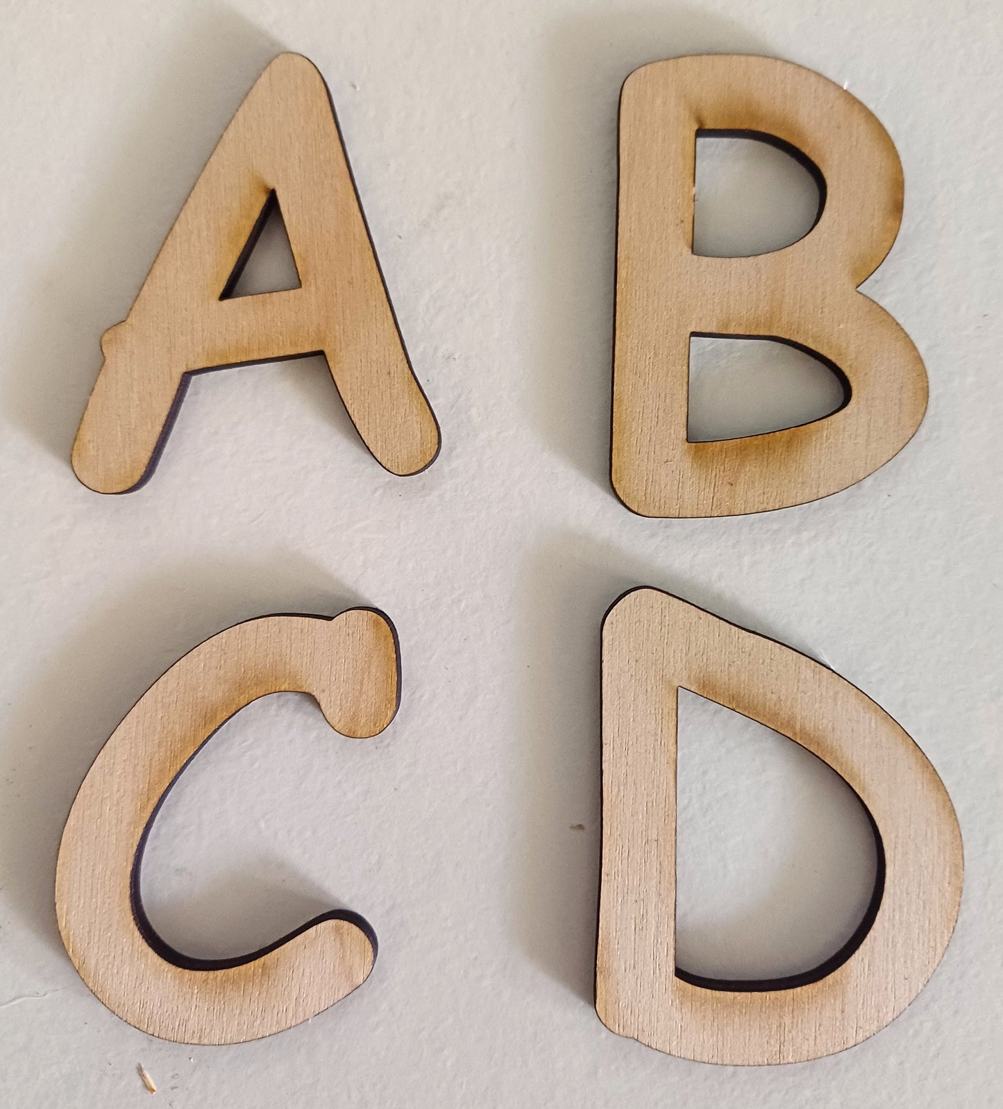 10 x Wooden letters for crafts various styles upper or lower case