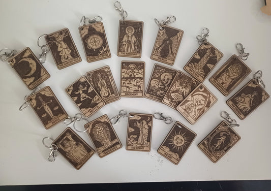 Tarot major arcana keyrings witchcraft spirituality