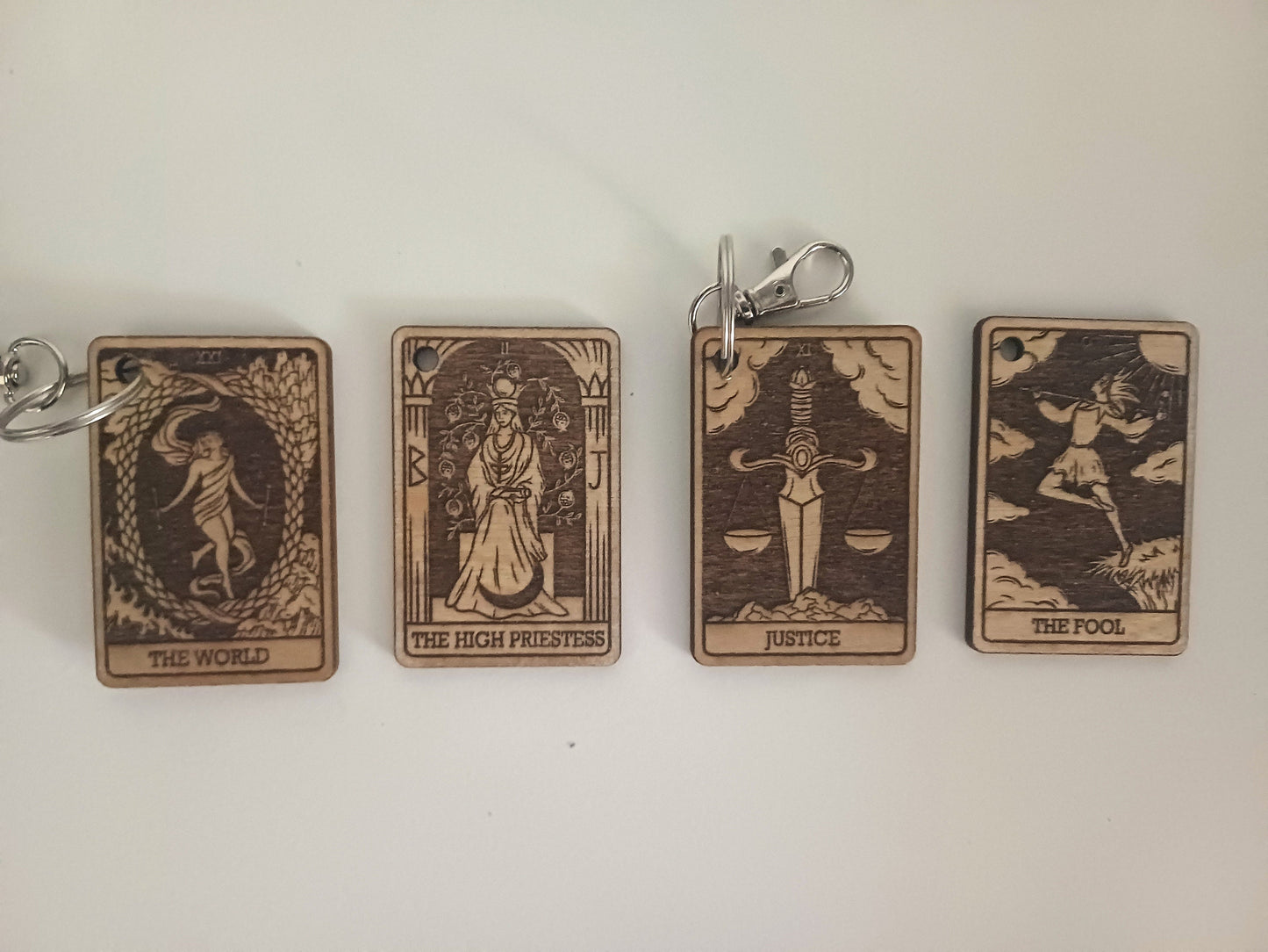 Tarot major arcana keyrings witchcraft spirituality