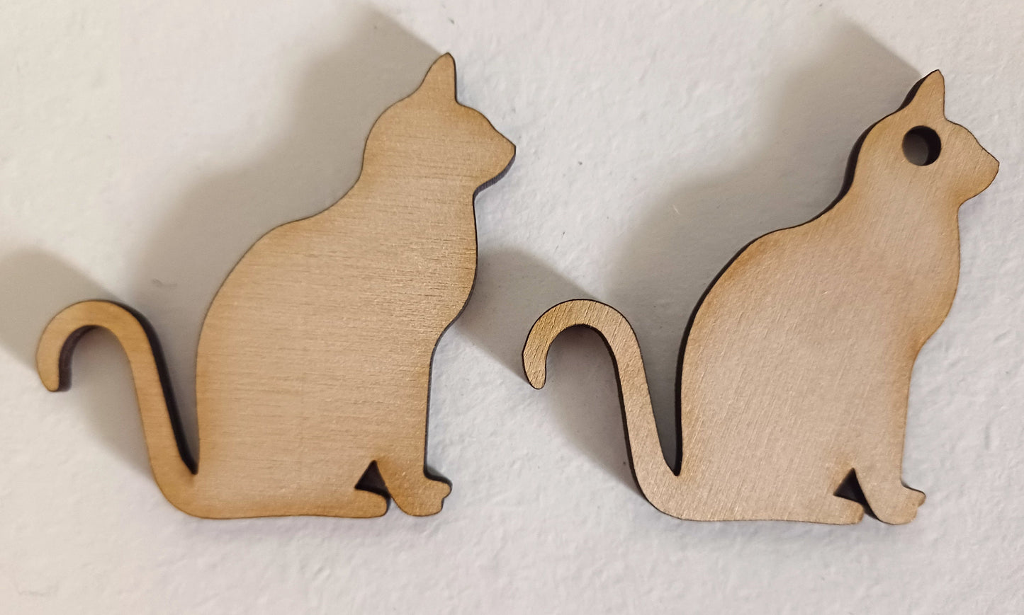 10 x wooden cat craft shape, plywood craft shape, cat outline, arts and crafts, scrap booking, children, kids, decoupage