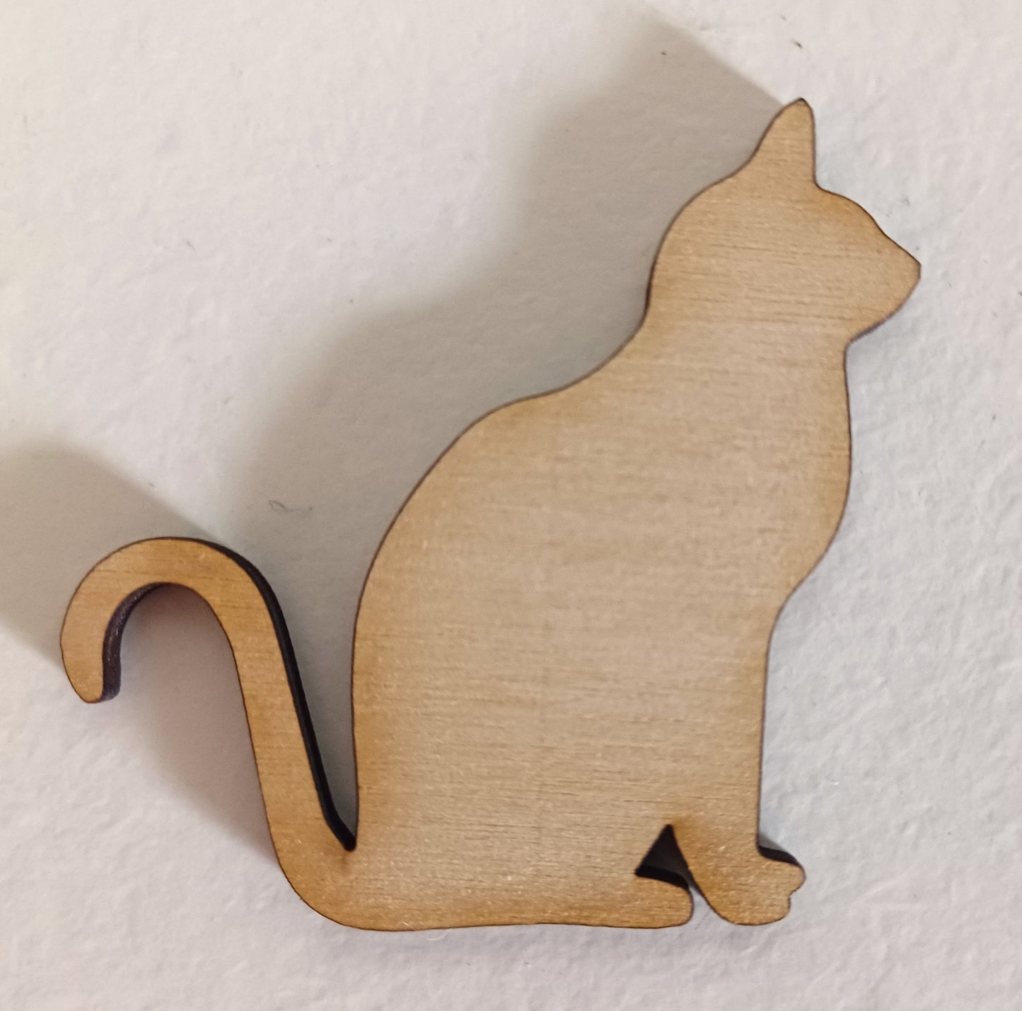 10 x wooden cat craft shape, plywood craft shape, cat outline, arts and crafts, scrap booking, children, kids, decoupage