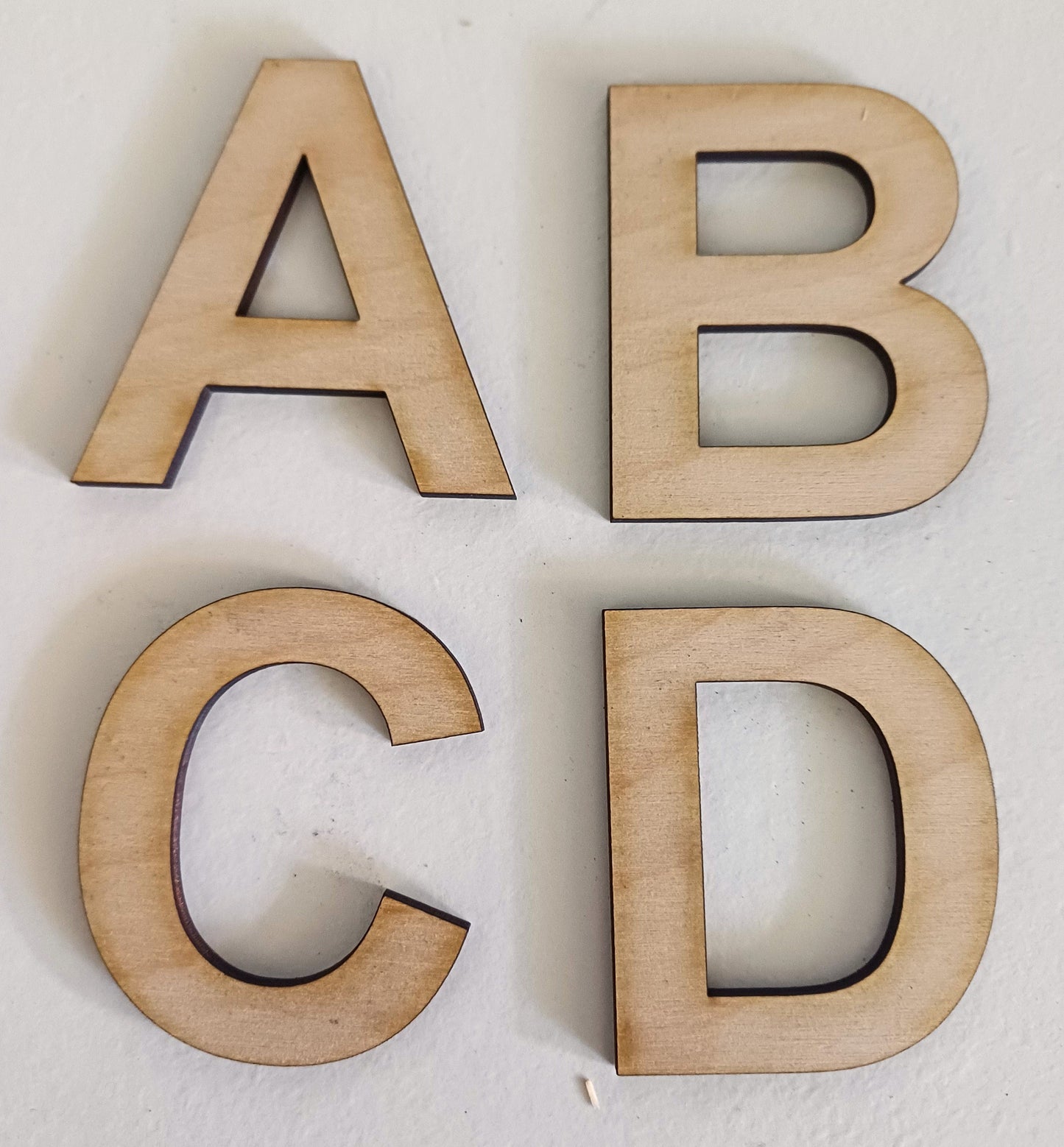 10 x Wooden letters for crafts various styles upper or lower case