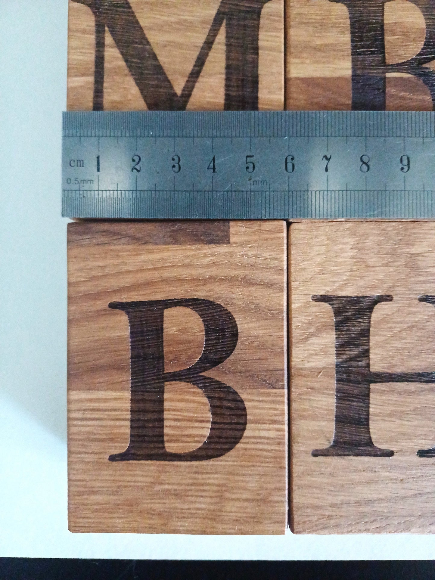 Oak letters, personalised messages, wooden gift, home decor, laser engraved