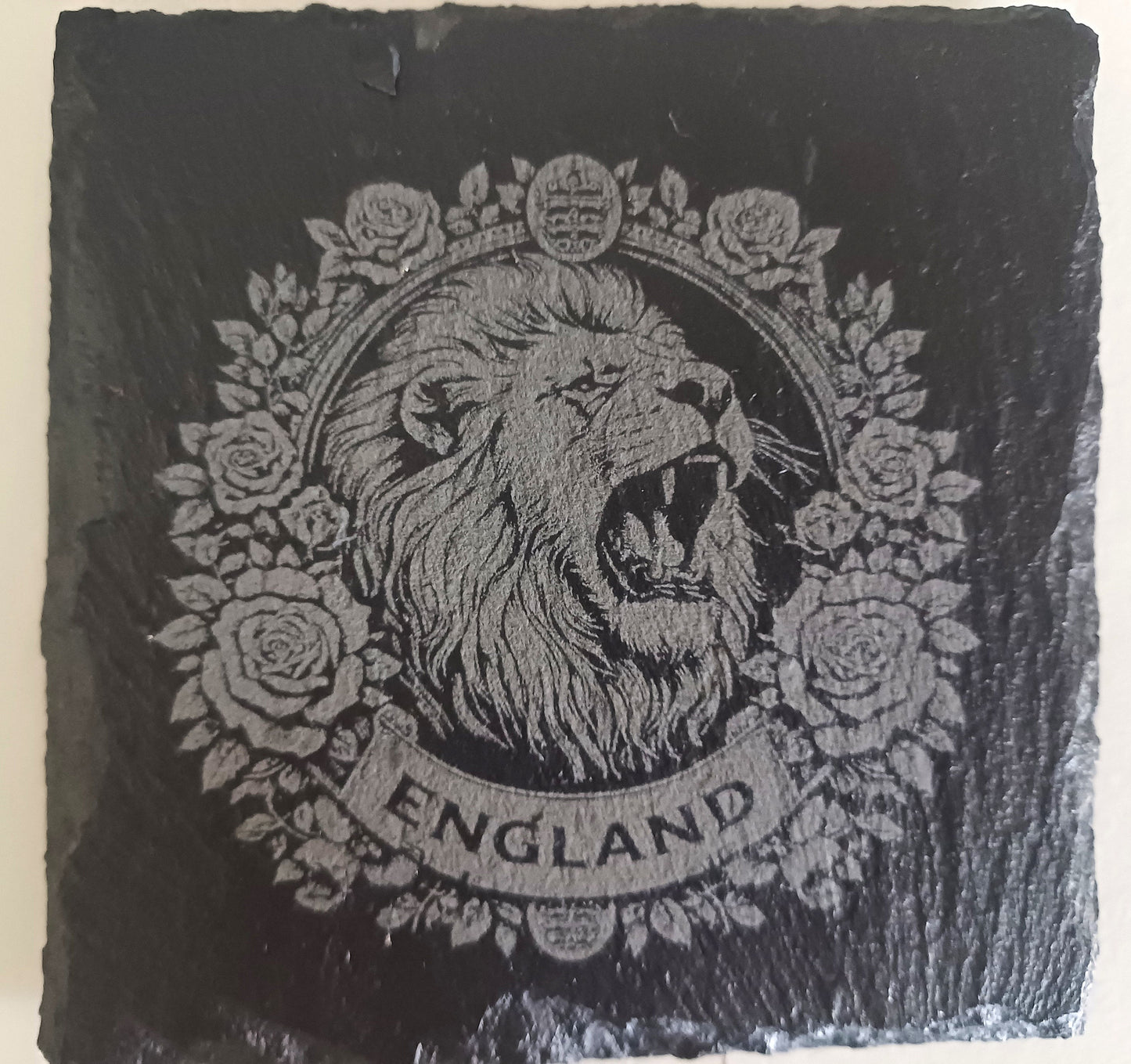 England themed slate coasters, Lion coasters, slate coasters, decorative coasters, English national animal, set of coasters, England