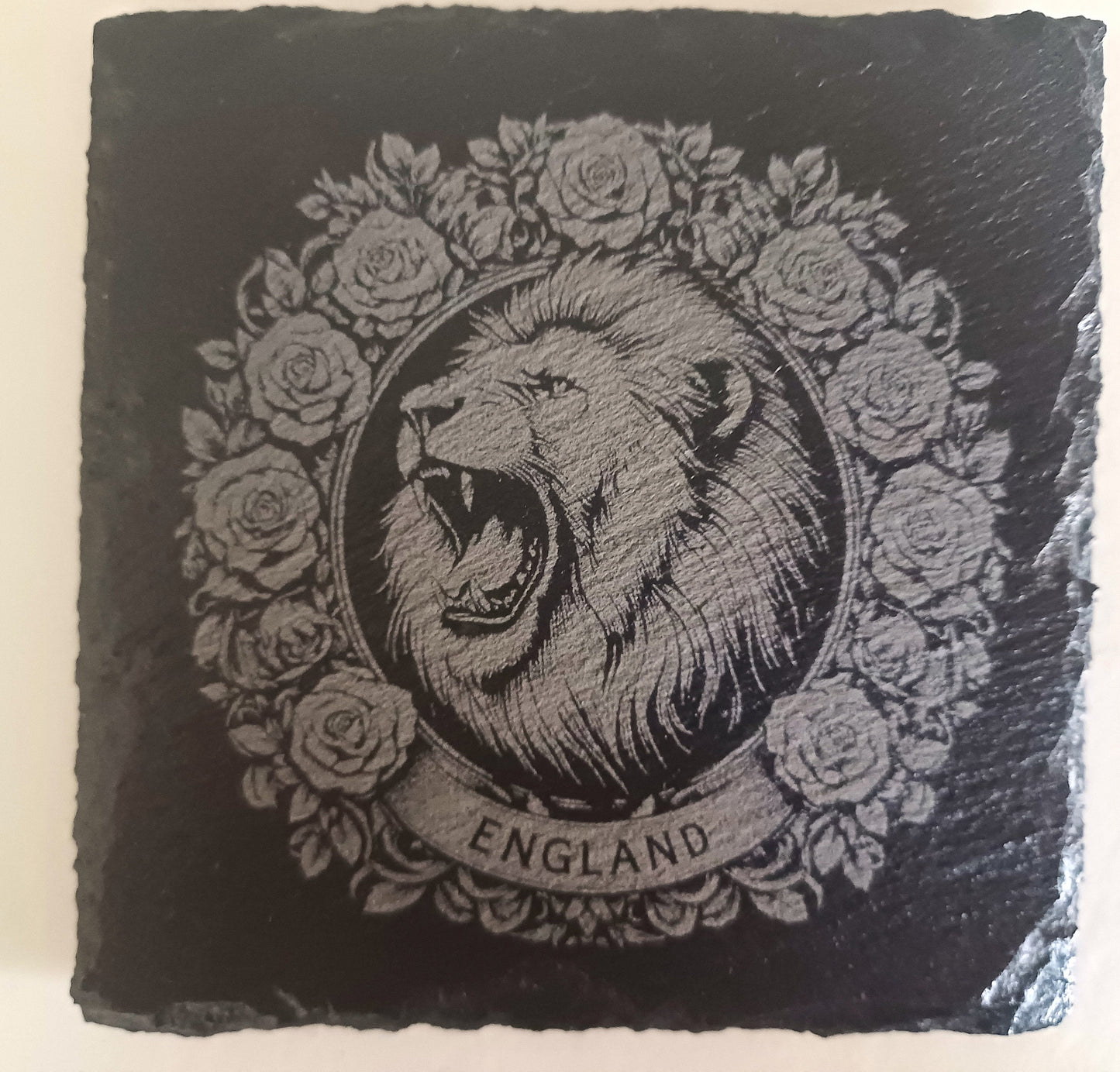 England themed slate coasters, Lion coasters, slate coasters, decorative coasters, English national animal, set of coasters, England