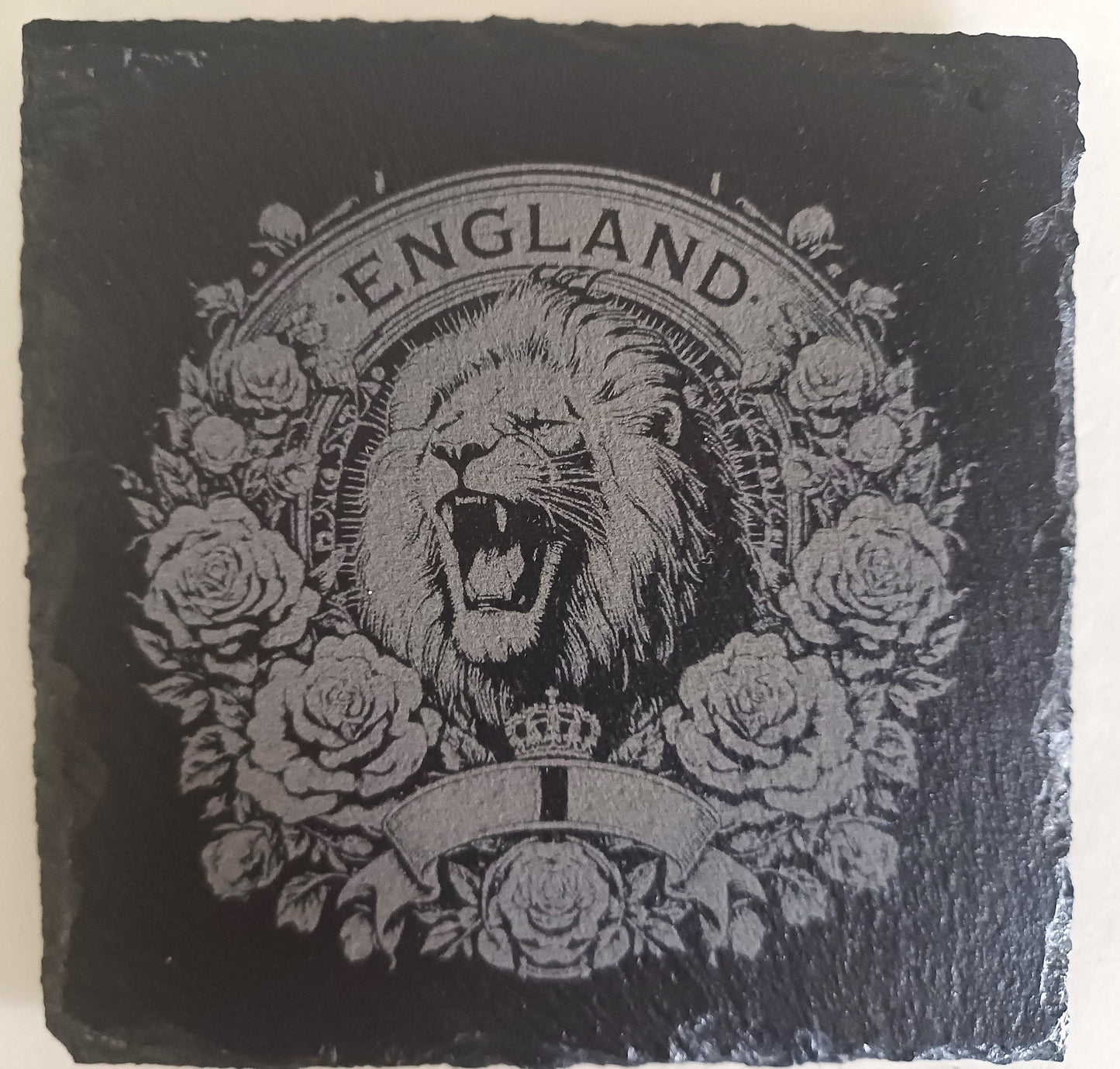 England themed slate coasters, Lion coasters, slate coasters, decorative coasters, English national animal, set of coasters, England