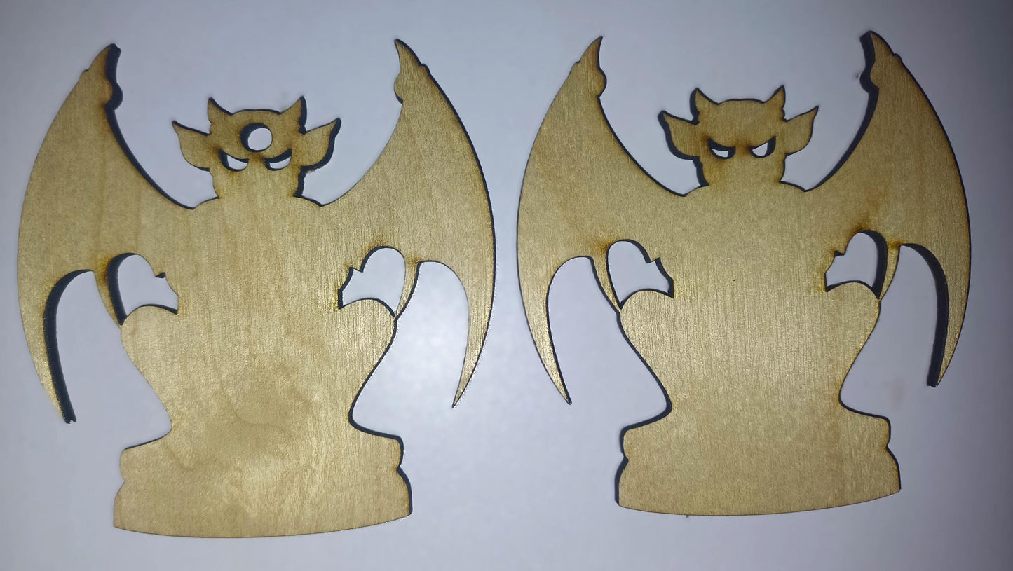 10 x gargoyle wooden craft shapes, Halloween craft shapes, wooden gargoyle craft shapes, gothic, medieval, laser cut shapes